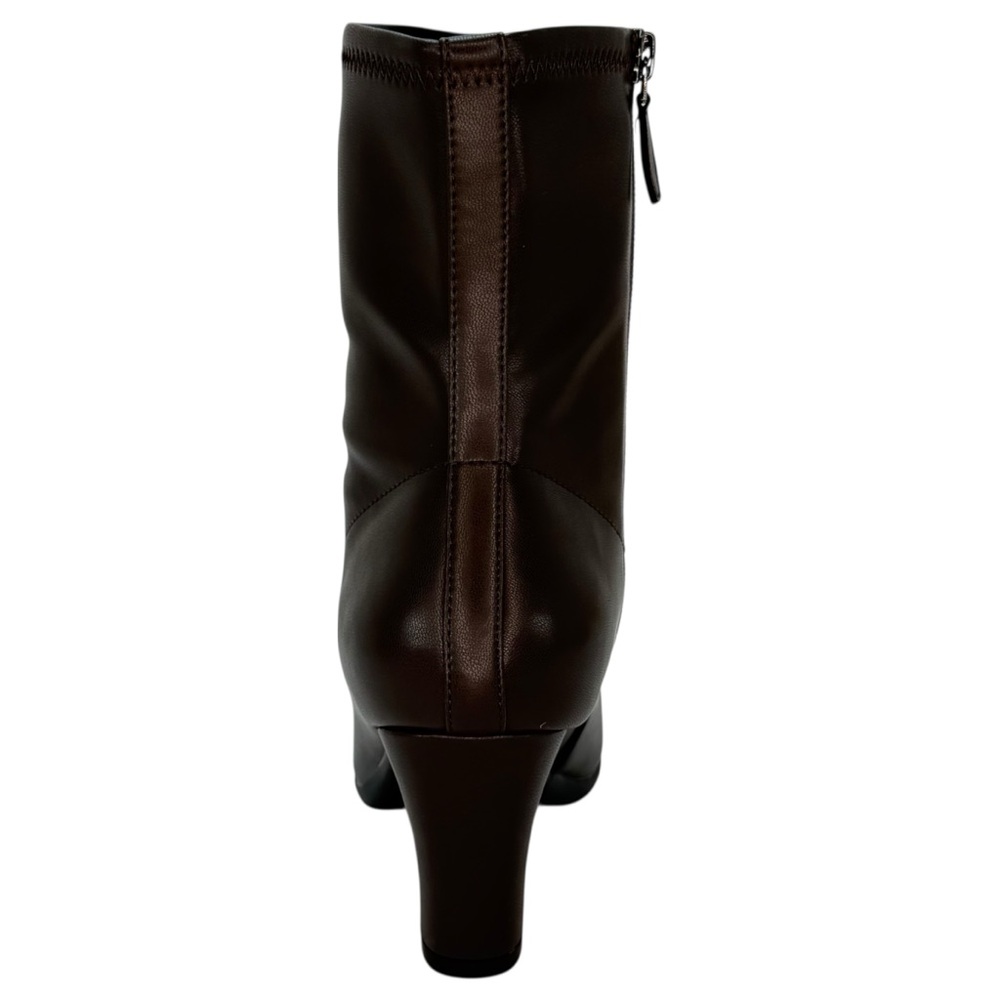 Aerosoles Cinnamon Brown Faux Leather Womens Ankle Boots Size 7.5W - Picture 4 of 13